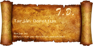 Tarján Dorottya névjegykártya